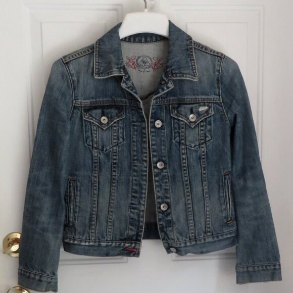 Vintage Gap 1969 Limited Edition Distressed Blue Denim Jean Jacket XS - Picture 8 of 16